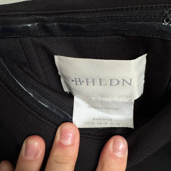 Anthropologie BHLDN Delice Off-the-Shoulder Crepe Dress Size 14 - Picture 8 of 12